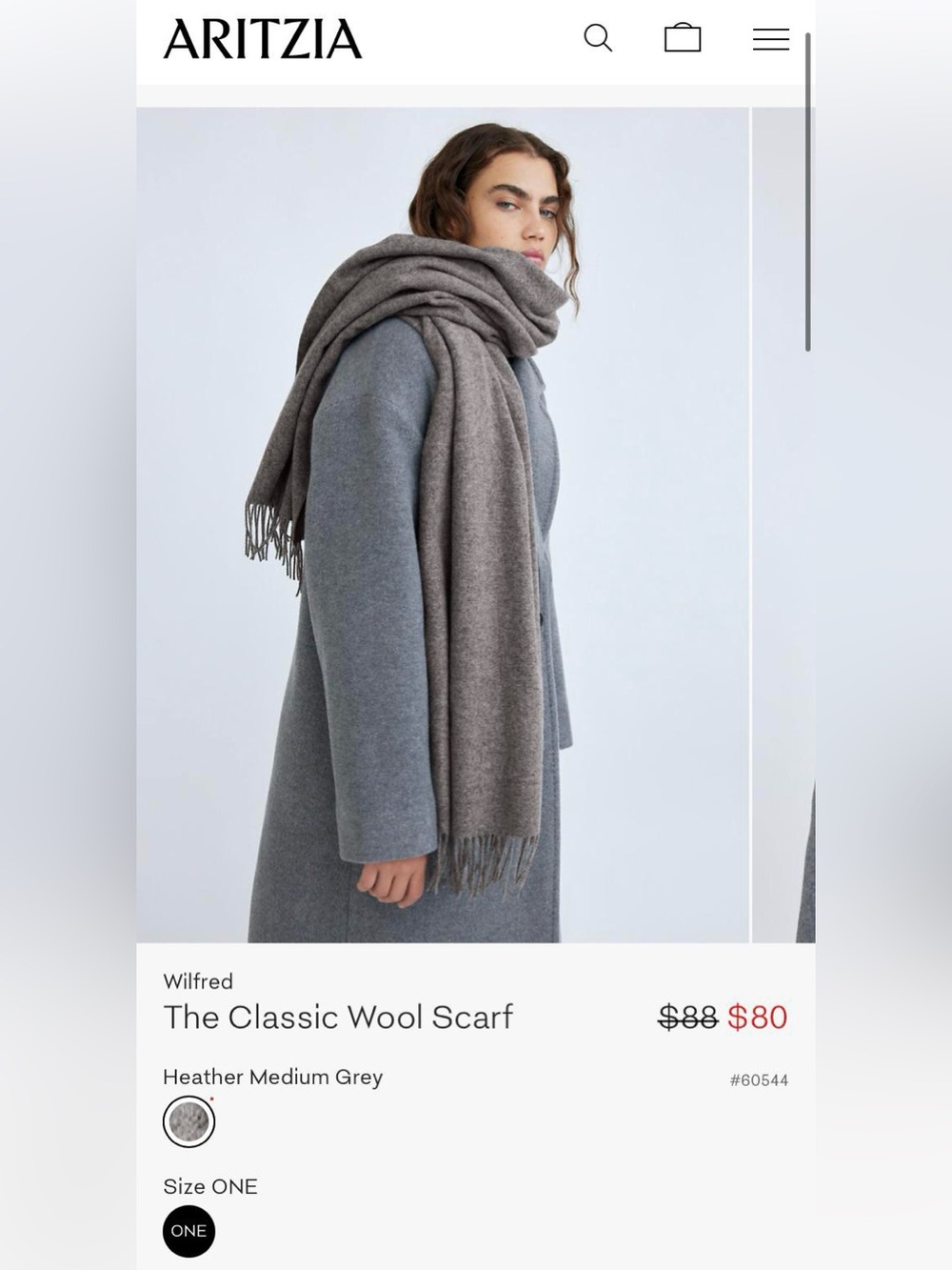 Wilfred the Classic Wool Scarf Black
